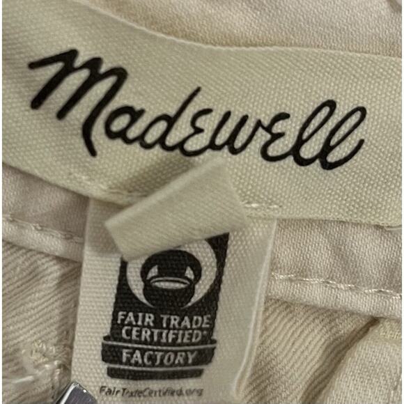 Madewell Factory Cream Low Slung Cargo Wide Leg Pants Regular Size 26 - Picture 3 of 9